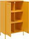vidaXL - Hoge - kast - 68x39x113 - cm - staal - mosterdgeel