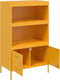 vidaXL - Hoge - kast - 68x39x113 - cm - staal - mosterdgeel