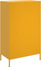 vidaXL - Hoge - kast - 68x39x113 - cm - staal - mosterdgeel