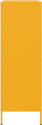 vidaXL - Hoge - kast - 68x39x113 - cm - staal - mosterdgeel