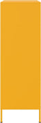 vidaXL - Hoge - kast - 68x39x113 - cm - staal - mosterdgeel