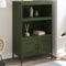 vidaXL - Hoge - kast - 68x39x113 - cm - staal - olijfgroen