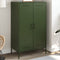 vidaXL - Hoge - kast - 68x39x113 - cm - staal - olijfgroen