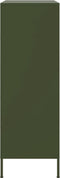 vidaXL - Hoge - kast - 68x39x113 - cm - staal - olijfgroen
