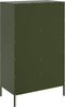 vidaXL - Hoge - kast - 68x39x113 - cm - staal - olijfgroen
