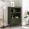 vidaXL - Hoge - kast - 68x39x113 - cm - staal - olijfgroen
