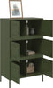 vidaXL - Hoge - kast - 68x39x113 - cm - staal - olijfgroen