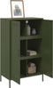vidaXL - Hoge - kast - 68x39x113 - cm - staal - olijfgroen