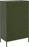 vidaXL - Hoge - kast - 68x39x113 - cm - staal - olijfgroen
