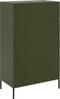 vidaXL - Hoge - kast - 68x39x113 - cm - staal - olijfgroen