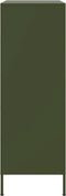 vidaXL - Hoge - kast - 68x39x113 - cm - staal - olijfgroen