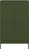 vidaXL - Hoge - kast - 68x39x113 - cm - staal - olijfgroen