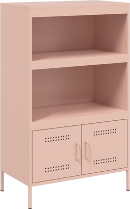 vidaXL - Hoge - kast - 68x39x113 - cm - staal - roze