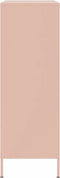 vidaXL - Hoge - kast - 68x39x113 - cm - staal - roze
