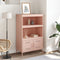 vidaXL - Hoge - kast - 68x39x113 - cm - staal - roze
