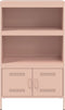 vidaXL - Hoge - kast - 68x39x113 - cm - staal - roze