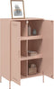 vidaXL - Hoge - kast - 68x39x113 - cm - staal - roze