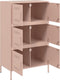 vidaXL - Hoge - kast - 68x39x113 - cm - staal - roze