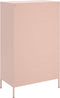 vidaXL - Hoge - kast - 68x39x113 - cm - staal - roze