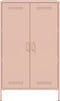 vidaXL - Hoge - kast - 68x39x113 - cm - staal - roze