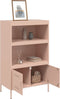 vidaXL - Hoge - kast - 68x39x113 - cm - staal - roze