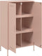 vidaXL - Hoge - kast - 68x39x113 - cm - staal - roze