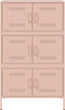 vidaXL - Hoge - kast - 68x39x113 - cm - staal - roze