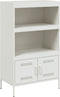 vidaXL - Hoge - kast - 68x39x113 - cm - staal - wit