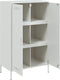 vidaXL - Hoge - kast - 68x39x113 - cm - staal - wit