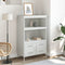 vidaXL - Hoge - kast - 68x39x113 - cm - staal - wit