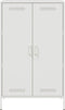 vidaXL - Hoge - kast - 68x39x113 - cm - staal - wit