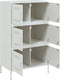 vidaXL - Hoge - kast - 68x39x113 - cm - staal - wit