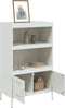vidaXL - Hoge - kast - 68x39x113 - cm - staal - wit