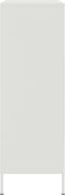 vidaXL - Hoge - kast - 68x39x113 - cm - staal - wit