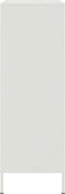 vidaXL - Hoge - kast - 68x39x113 - cm - staal - wit