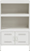 vidaXL - Hoge - kast - 68x39x113 - cm - staal - wit