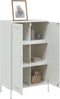 vidaXL - Hoge - kast - 68x39x113 - cm - staal - wit