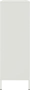 vidaXL - Hoge - kast - 68x39x113 - cm - staal - wit