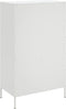 vidaXL - Hoge - kast - 68x39x113 - cm - staal - wit