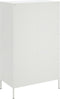 vidaXL - Hoge - kast - 68x39x113 - cm - staal - wit
