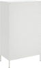 vidaXL - Hoge - kast - 68x39x113 - cm - staal - wit