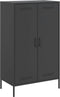 vidaXL - Hoge - kast - 68x39x113 - cm - staal - zwart
