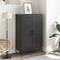 vidaXL - Hoge - kast - 68x39x113 - cm - staal - zwart
