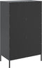 vidaXL - Hoge - kast - 68x39x113 - cm - staal - zwart