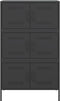 vidaXL - Hoge - kast - 68x39x113 - cm - staal - zwart