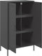 vidaXL - Hoge - kast - 68x39x113 - cm - staal - zwart