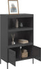 vidaXL - Hoge - kast - 68x39x113 - cm - staal - zwart