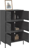 vidaXL - Hoge - kast - 68x39x113 - cm - staal - zwart