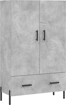 vidaXL - Hoge - kast - 69,5x31x115 - cm - bewerkt - hout - betongrijs