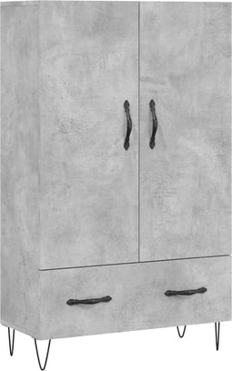 vidaXL - Hoge - kast - 69,5x31x115 - cm - bewerkt - hout - betongrijs